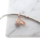 Image 2 of Pandora Moments dangle charm; Rose gold plated; Sparkling Pine Cone