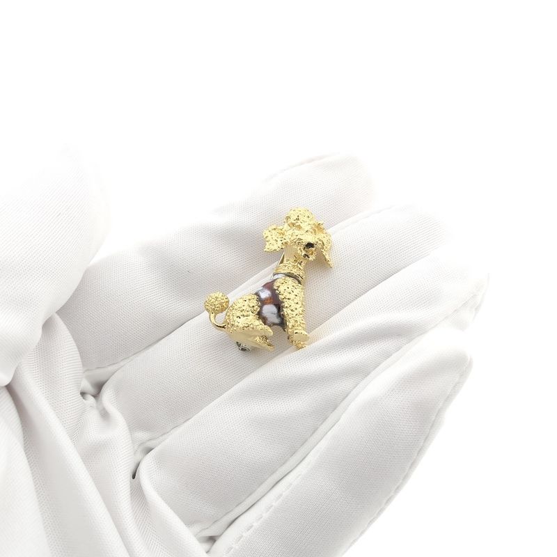 Image 6 of Gold brooch; Poodle