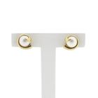 Image 1 of Gold stud earrings with pearl