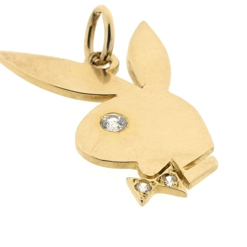Image 7 of 8 Ct. Playboy bunny pendant with zirconia