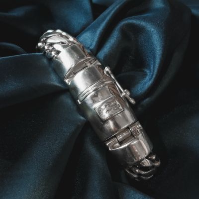 Image 2 of Silver Buddha to Buddha bracelet; Ben | 22.5 cm