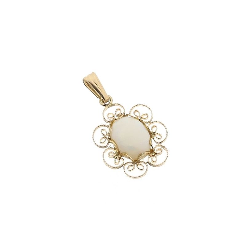 Image 9 of Gold pendant with precious opal | Vintage