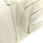 Image 7 of Gold gourmet link chain with beads | 42.5 cm
