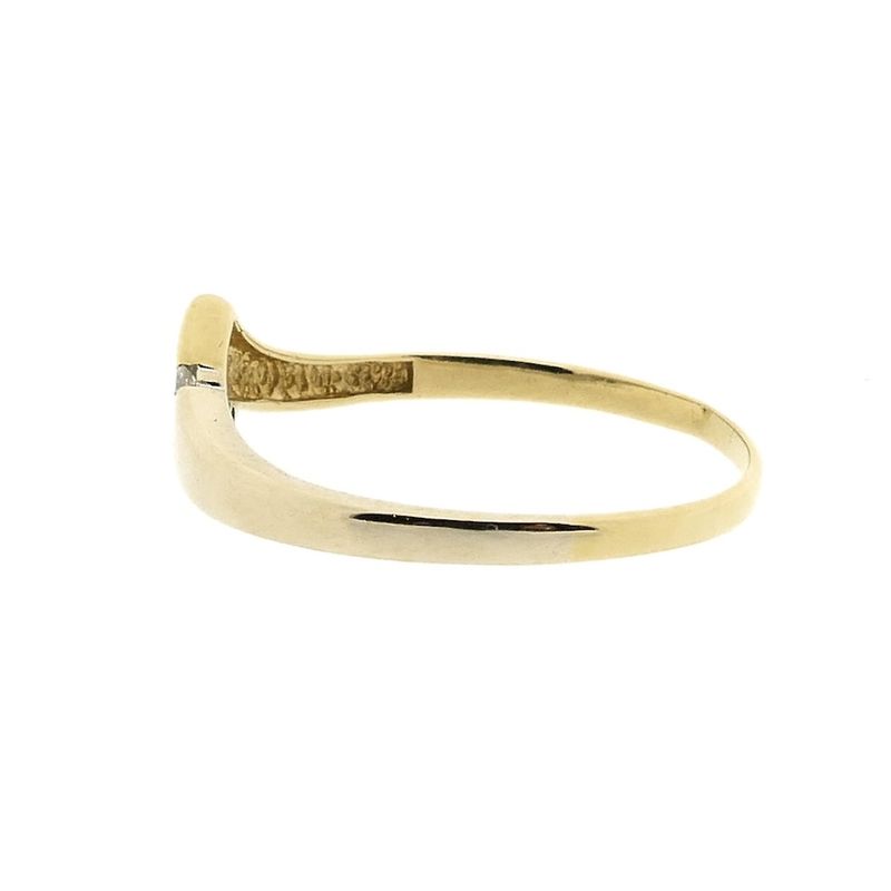 Image 4 of Two-tone gold ring with diamond | 0.03 ct.