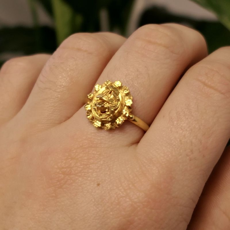 Image 7 of Antique gold ring from a hat bell.