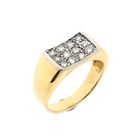 Image 1 of Gold ring with diamonds; 0.18 ct.