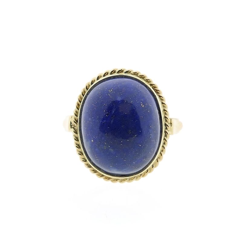 Image 3 of Vintage gold ring with Lapis Lazuli