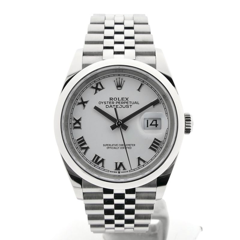 Image 21 of Rolex Datejust 36mm 'White Roman' 126200; Automatic watch