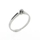 Image 1 of White gold solitaire ring with 0.02 ct diamond.