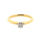 Image 6 of Gold solitaire ring with diamond; 0.15 ct.
