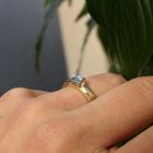 Image 9 of Gold ring with aquamarine