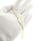 Image 9 of Gold Figaro link bracelet with engraving plate | 18.5 cm