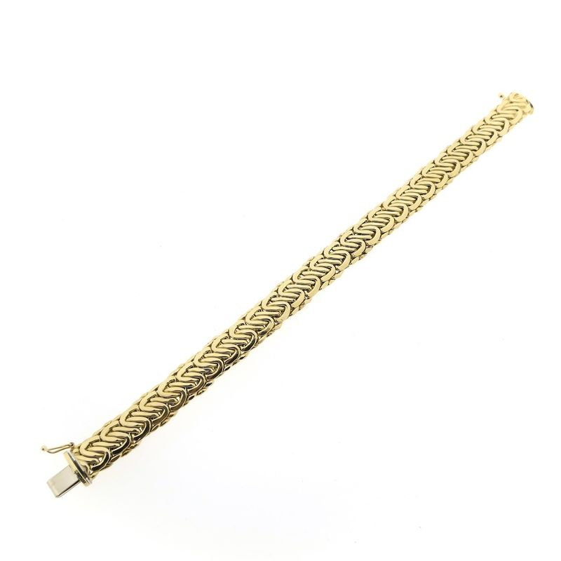 Image 7 of Gold French gourmet link bracelet
