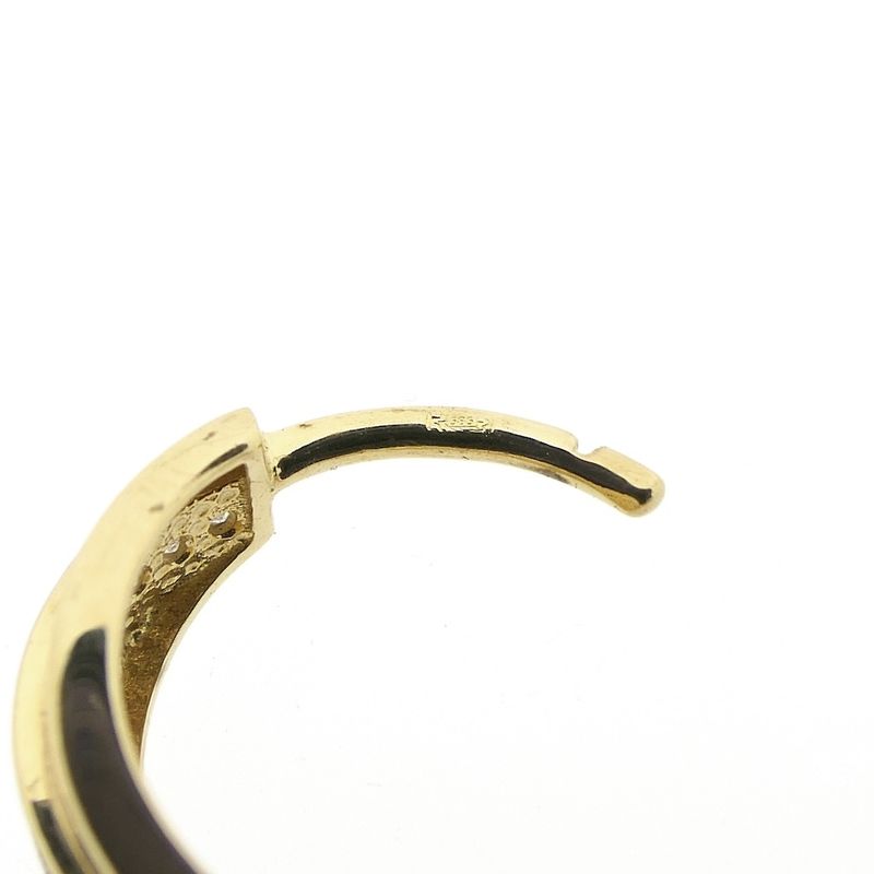 Image 7 of Gold earrings with zirconia | Ø 14.5 mm