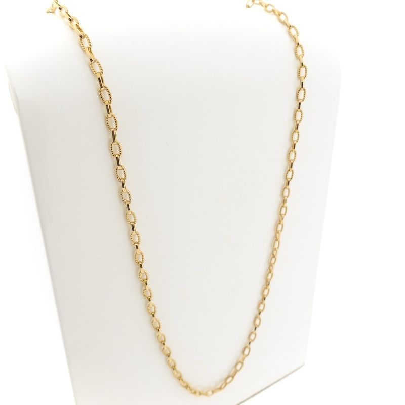 Image 5 of Gold anchor link chain/sautoir