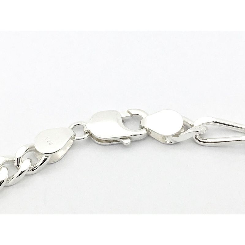 Image 4 of Silver Figaro link bracelet; Men | 21 cm