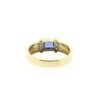 Image 4 of Gold ring with sapphire and diamonds