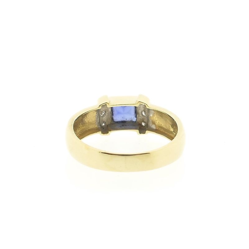 Image 4 of Gold ring with sapphire and diamonds