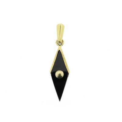 Image 1 of Gold pendant with onyx