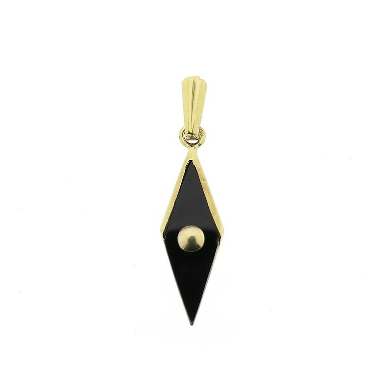 Image 1 of Gold pendant with onyx