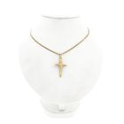 Image 3 of Bicolor gold pendant of a cross with corpus