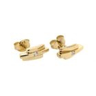 Image 3 of Gold stud earrings with zirconia