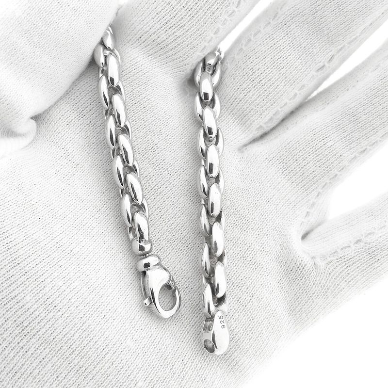 Image 9 of Silver anchor link bracelet | 19.5 cm