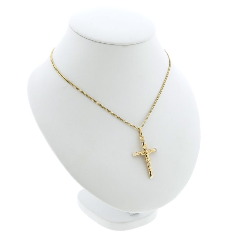 Image 4 of 18-karat gold pendant of a cross with corpus | INRI