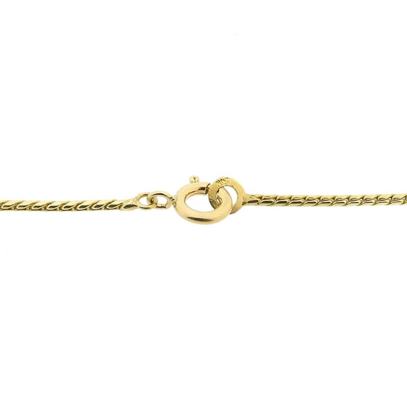 Image 4 of Gold long S-link necklace with love knots