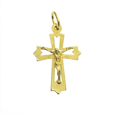 Image 1 of Gold pendant of cross with corpus
