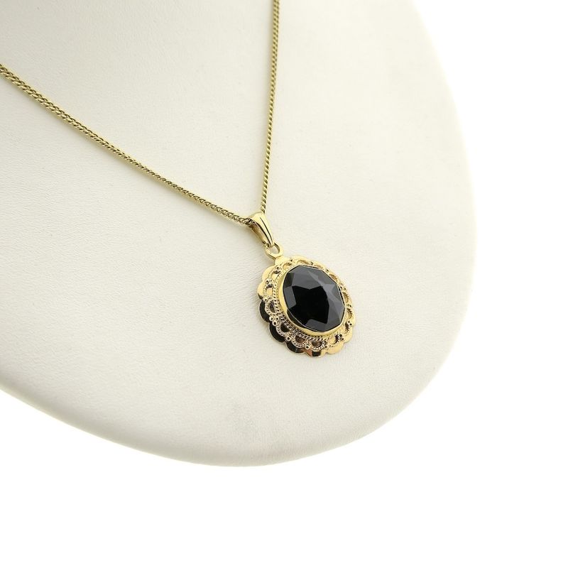 Image 8 of Vintage gold pendant with garnet