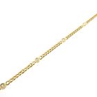 Image 9 of Gold flat gourmet link bracelet with 0.50 ct diamond.
