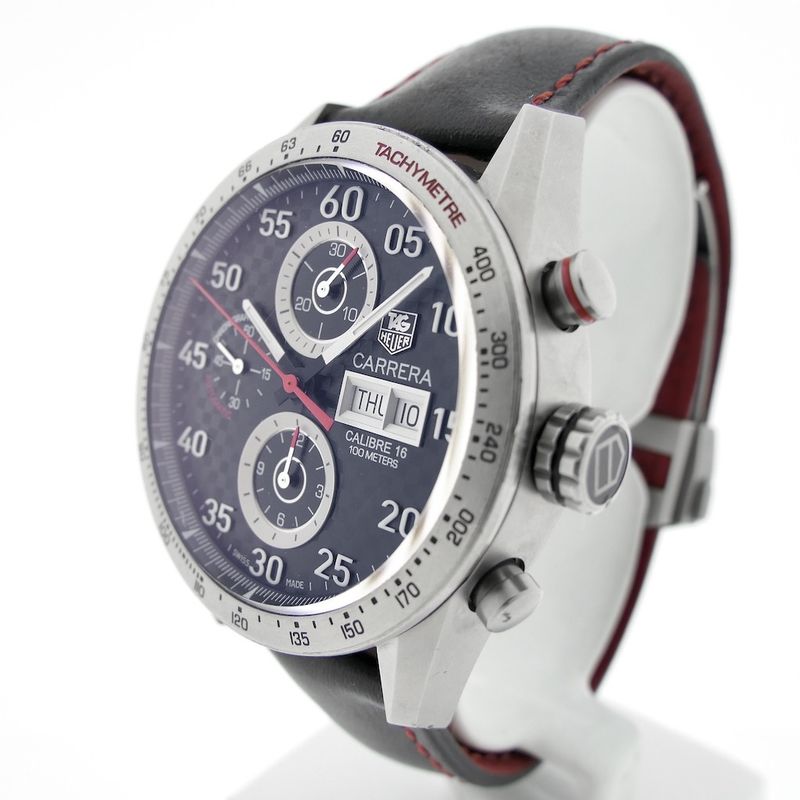 Image 4 of Tag Heuer Carrera Cal. 16 Chronograph; Titanium men's watch