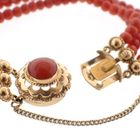 Image 7 of Red coral beads bracelet with gold clasp; Antique | Ø 53.8 mm