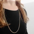 Image 8 of Gold long Singapore link chain