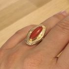 Image 6 of Gold ring with red coral | Vintage/antique