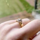 Image 9 of Gold entourage ring with diamond | 0.12 ct.