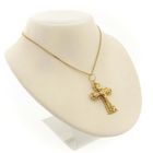 Image 4 of Gold antique pendant of a cross with corpus | INRI
