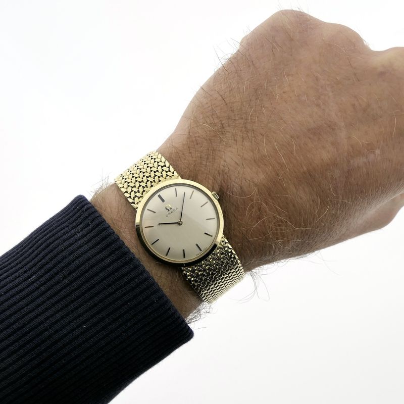Image 8 of Omega Geneva Ref. 7166; Vintage 14k Gold Men's Watch
