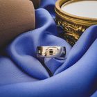 Image 2 of Two-tone gold ring with 0.16 ct diamonds.