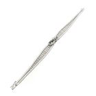 Image 9 of White gold bracelet with emerald and diamonds; 0.045 ct.