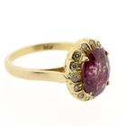 Image 4 of 18-karat gold entourage ring with pink tourmaline and diamond | 0.15 ct.