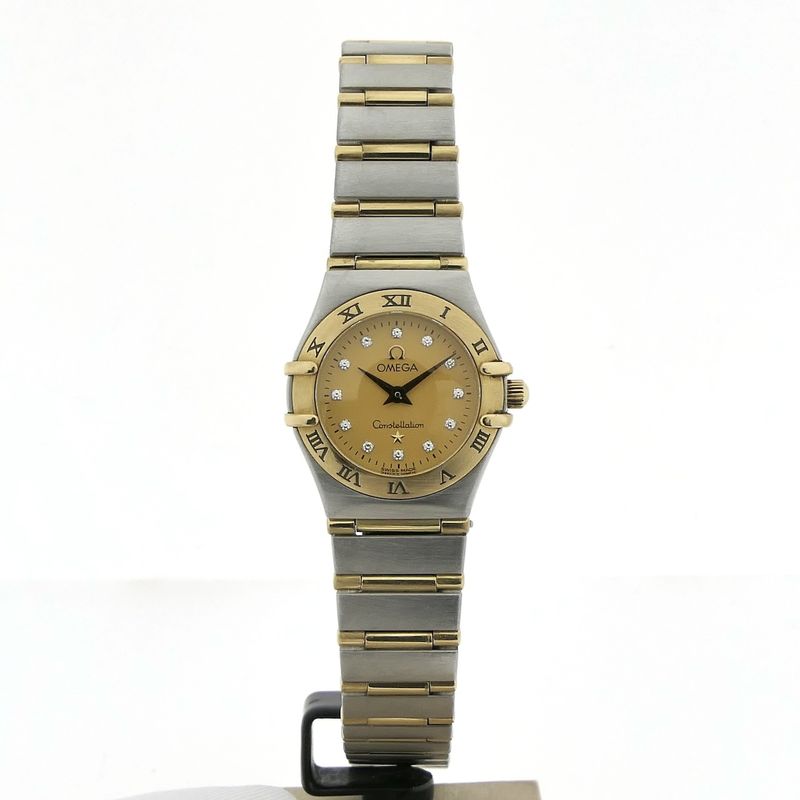 Image 1 of Omega Constellation 'Full Bar' 795.1203; Gold/steel women's watch with diamonds