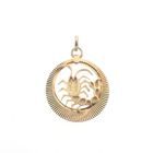 Image 1 of Fabiola gold zodiac sign pendant; Scorpio.