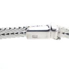 Image 7 of White gold herringbone link bracelet with 0.51 ct. diamonds | 19.0 cm