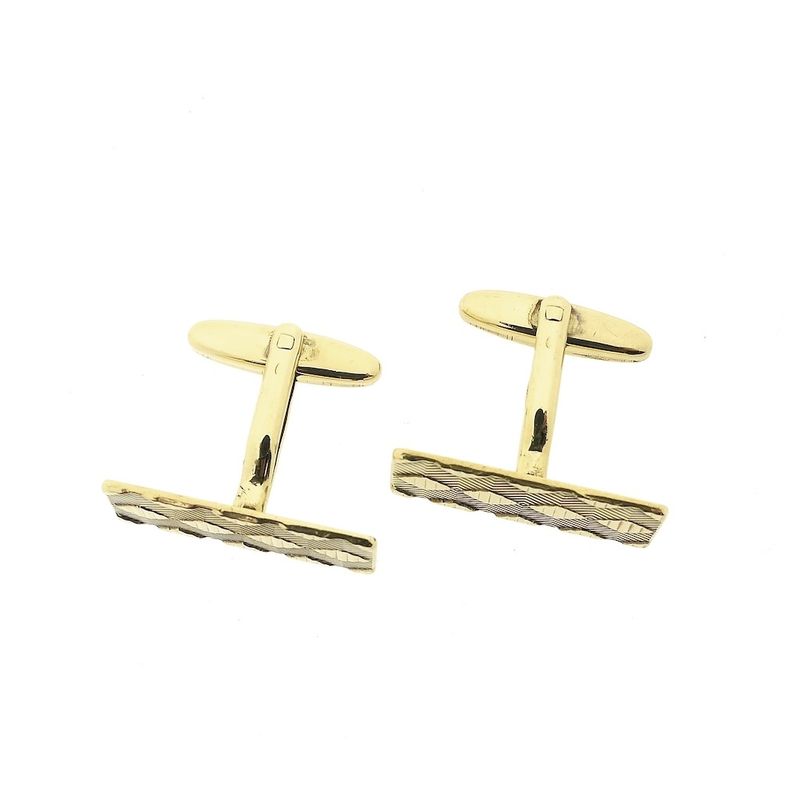 Image 3 of Vintage gold cufflinks with pattern