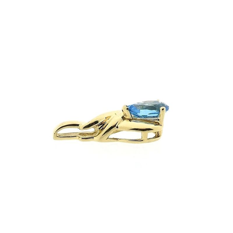 Image 4 of Gold pendant with Aquamarine