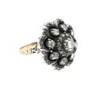 Image 4 of Two-tone gold Victorian ring with rose-cut diamonds; 0.62 ct.