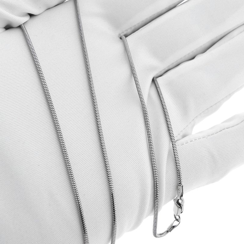 Image 8 of White gold snake link chain; 52 cm | Midas