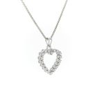 Image 6 of White gold heart pendant with diamonds | 0.36 ct.